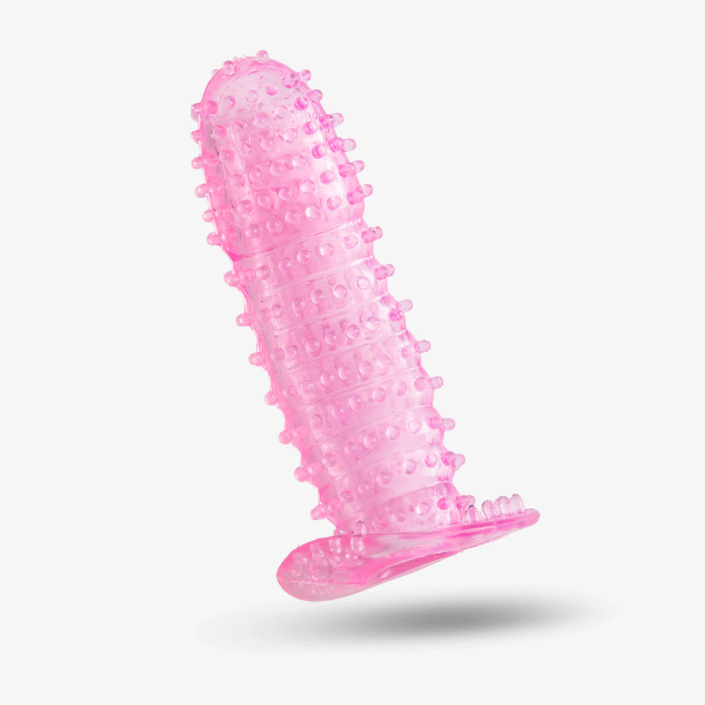 Crystal Condom with Spikes Supersoft Prolong Sex Time Sleeve  - 5 inch stretched